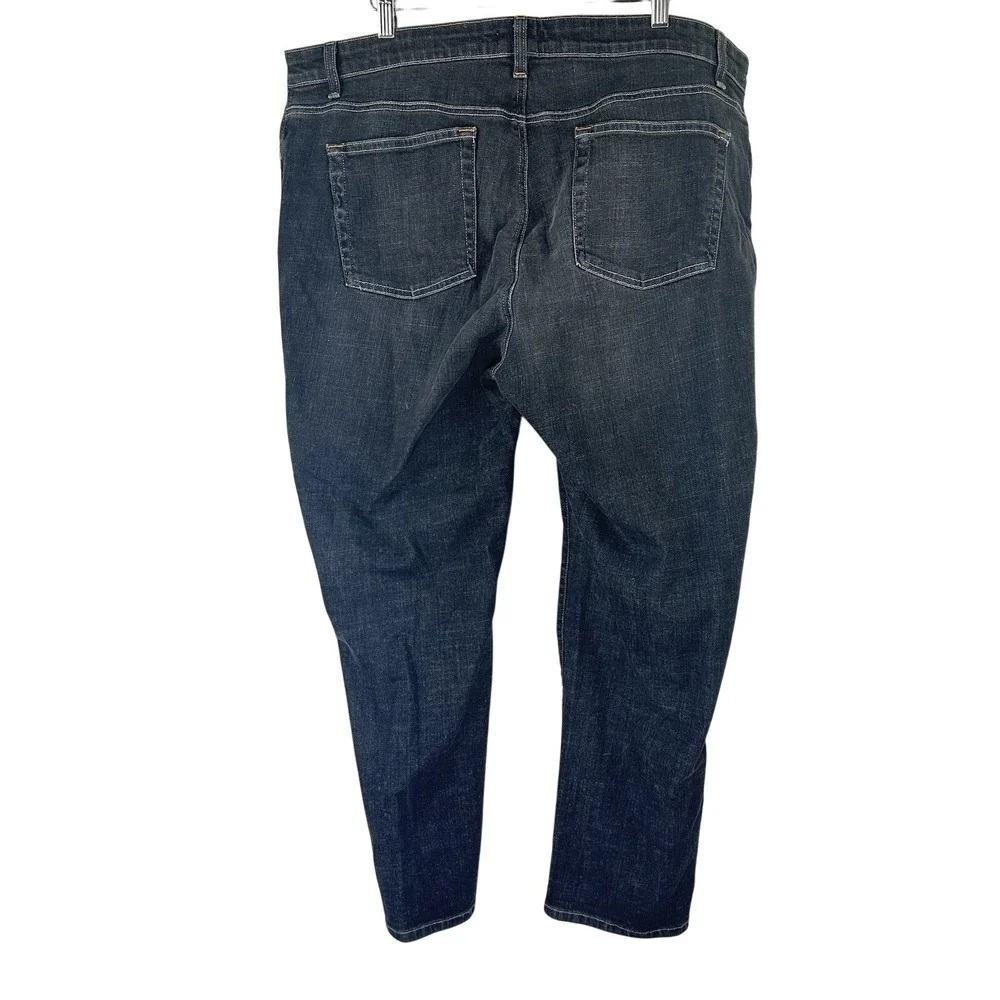 Eileen Fisher Woman Organic Cotton Stretch Denim Pants Jeans Black Women's 18W